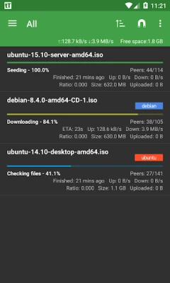 tTorrent screen 3